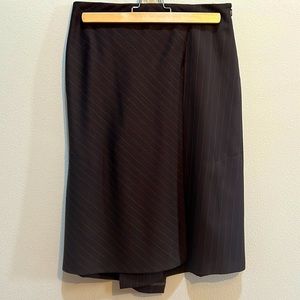 bv.blu: women’s split front midi wool skirt